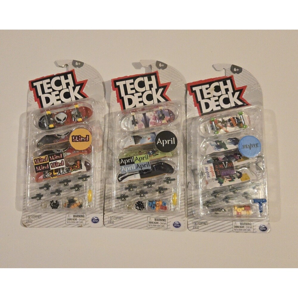 Tech Deck 4 Pack Skateboard Lot of 3 Blind April Revive Sealed Fingerboards